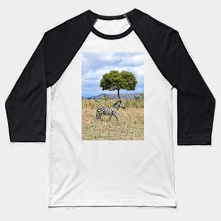 Nature Wildlife African Zebra Baseball T-Shirt